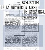 Cabecera del Boletín de la Institución Libre de Enseñanza (1877-1936)