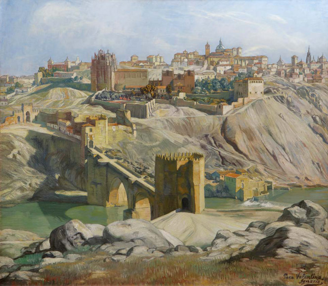 Ignacio Zuloaga, Paisaje claro de Toledo, 1932. Óleo sobre lienzo. Museo Ignacio Zuloaga, Castillo de Pedraza.