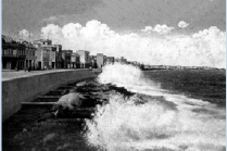 El Malecón de la Habana, postal de época.